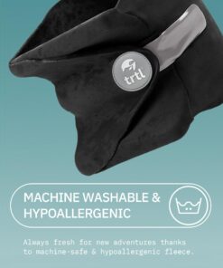 trtl Travel Pillow for Neck Support- Super Soft Neck Pillow with Shoulder Support and Cozy Cushioning Lightweight and Easy to Carry - Machine Washable - Black 28 71gfWydmcDL