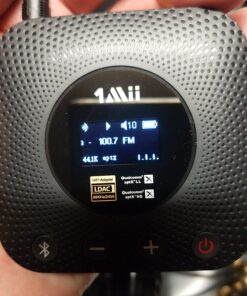 1Mii B06HD+ Hi-Res Bluetooth 5.1 Music Receiver for Home Stereo w/LDAC, Hi-Fi Bluetooth Adapter w/Audiophile DAC aptX HD Volume Control OLED Display, Wireless Audio Adapter for AV Receiver/Amplifier Black 40 71gh8dGvDL