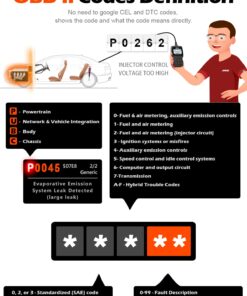 ANCEL AD310 Classic Enhanced Universal OBD II Scanner Car Engine Fault Code Reader CAN Diagnostic Scan Tool-Black 27 71ghD7iBQUL