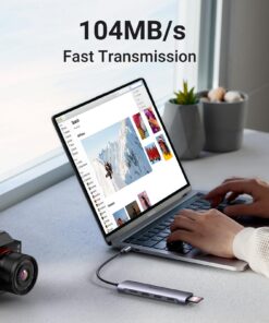 UGREEN Revodok 106 USB C Hub 6 in 1 USB C Dongle 4K HDMI, 3 USB 3.0 Ports, SD/TF Card Reader Compatible with MacBook Pro, MacBook Air, iPad, iPhone 15 Pro/Pro Max. Grey Space Grey 27 71ghL0qbFcL