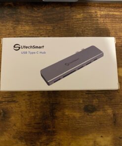 USB C Hub Adapter MacBook - UtechSmart 7 in 2 MacBook Pro/Air Accessories Multiport Adapter with Thunderbolt 3 Port, 100W PD 4K@30Hz, 40Gbps 4K HDMI, 3*USB3.0 Data Port SD and MicroSD Card Reader 35 71ghvpY3Z0L