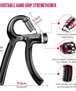 FitBeast Grip Strengthener Forearm Strengthener Hand Grips Strengthener Kit - 5 Pack Adjustable Resistance Black 33 71giYD23FQL