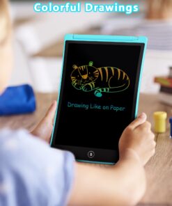 Alternative view of KOKODI LCD Writing Tablet 10 Inch Colorful Toddler Doodle Board Drawing Tablet, Erasable Reusable Drawing Pad Educational and Learning Toy for 3-6 Years Old Boy and Girl(Yellow&8.5inch Light Blue)