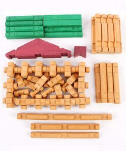 Joqutoys 90 Pcs Wood Building Blocks Toy for Toddlers, Classic Wooden Cabin Log Set Preschool Education Toy, Creative Construction Engineering Educational Toys for 3 4 5 6 Years Boys 20 71gjuExlTQL