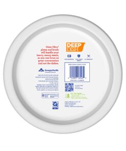 Dixie Ultra Deep Dish Paper Plates, 9 9/16 inch Dinner Size Printed Disposable Plates, 40 Count (1 Pack of 40 Plates) 14 71gjv8O7JAS