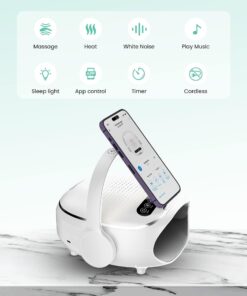 Snailax Upgraded Hand Massager with Heat, Compression, Cordless Hand Massager TooL for Arthritis and Carpal Tunnel, White Noise Machine, Night Light, Bluetooth Speaker, Gifts for Women,Men,App Control Upgraded 423APP 37 71gkNuW1pAL