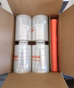 JARLINK 4 Pack Plastic Film Roll with Plastic Handles, 60 Gauge Thick, 5" x 1000ft Plastic Pallet Film, Industrial Strength Stretch up to 500% Stretch for Moving, Packing, Wrapping, and Shipping 38 71glfO2ZXlL