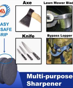 4" Dual Grit Axe/Hatchet Silicon Carbide Sharpener Multipurpose Sharpening Stones 13 71gmH7chEL