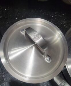 Made In Cookware - 10 Piece Stainless Steel Pot and Pan Set - 5 Ply Clad - Includes Stainless Steel Frying Pans, Saucepans, Saucier and Stock Pot W/Lid - Professional Cookware - Made in Italy 10-Piece (Stainless Steel) 75 71gmZwRZiLL