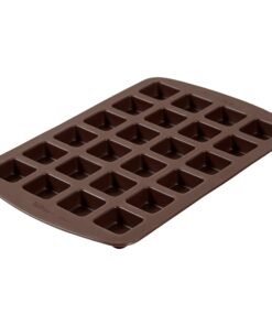 Alternative view of Wilton Bite-Size Brownie Squares Silicone Mold, 24-Cavity MINI Brown