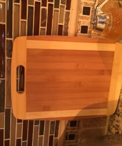 Kitchen Active Bamboo Cutting Board. Premium Natural Boards Are Best For Chopping Brie Cheese, Vegetable, Pastry Lemon, French Bread & More With Big Wood One Handed Handle (Medium 13"x10") 17 71gpl0u9klL