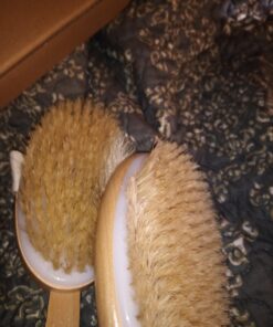 Touch Me 3 Set Body Brush Set - Long Wooden Dry Bath Body Back Brush, Contour Handle Natural Bristle Brush and Facial Brush 27 71gq1U 07L