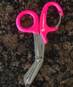 Trauma Shears with Carabiner - Stainless Steel Bandage Scissors for Surgical, EMT, EMS, Medical, Nursing, and Veterinary Use, First Aid Supplies and Accessories, 7.5-inch, Pink 1 Count (Pack of 1) 28 71gq2dV4HeL