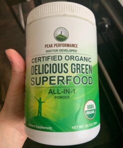 Peak Performance Organic Greens Superfood Powder. Best Tasting Super Greens Powder with 25+ Organic Ingredients for Max Energy and Athletic Performance. Vegan Keto Green Juice Daily Drink Original Greens 39 71gq4oerK1L