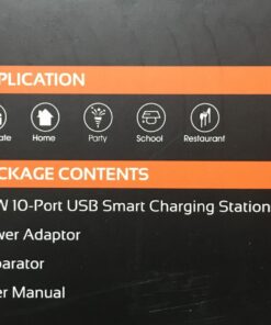 Alxum iPad Charging Station for Multiple Devices, 96W 10 Port Cell Phone Charging Station Organizer,USB Fast Charger Dock Compatible w iPad/iPhone/Android/Kindle/Fire/Kindle Tablet, UL Certified,White 58 71gqdjdtEL