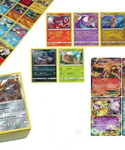 Pokemon TCG: 100 Card Lot Rare, Common, Unc, Holo with 2 Ex Cards