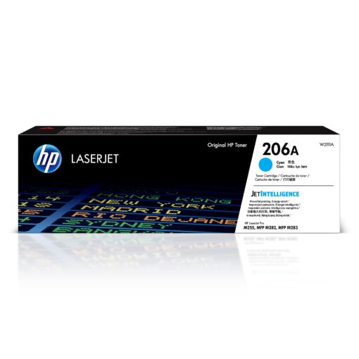 HP 206A Cyan Toner Cartridge | Works with HP Color LaserJet Pro M255, HP Color LaserJet Pro MFP M282, M283 Series | W2111A