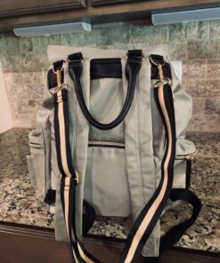 VS VOGSHOW Diaper Bag Backpack, Multifunction Stylish Travel Baby Bag Backpack with Crossbody Strap, Maternity Nappy Bag Gray 91 71gs5QuvsjL