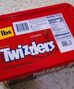 TWIZZLERS Twists Strawberry Flavored Licorice Style, Low Fat Candy Tub, 5 lb 5 Pound (Pack of 1) 30 71gsV xRwL