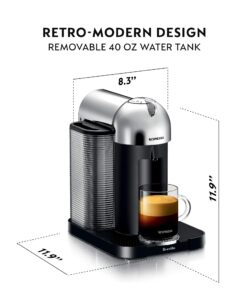 Breville Nespresso Vertuo Coffee and Espresso Machine, Chrome and Capsules VertuoLine, Dark Assortment Variety Pack, Dark Roast, 40 Count Coffee & Espresso Pods, Brews 7.8 oz and 1.35oz Machine + Aeroccino Machine + Capsules VertuoLine 10 71gsbM bcaL