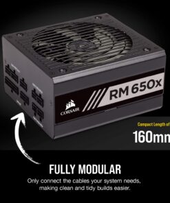 Corsair RMX Series (2018), RM650x, 650 Watt, 80+ Gold Certified, Fully Modular Power Supply 26 71gskVRPEL