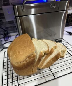 KBS Pro Stainless Steel Bread Machine, 2LB 17-in-1 Programmable XL Bread Maker with Fruit Nut Dispenser, Nonstick Ceramic Pan& Digital Touch Panel, 3 Loaf Sizes 3 Crust Colors, Reserve& Keep Warm Set 63 71gtHsBHKtL