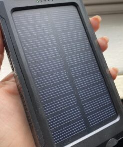 Feeke Solar-Charger-Power-Bank - 36800mAh Portable Charger,QC3.0 Fast Charger Dual USB Port Built-in Led Flashlight and Compass for All Cell Phone and Electronic Devices(Deep Black) Deep Black 22 71gtSx7URnL