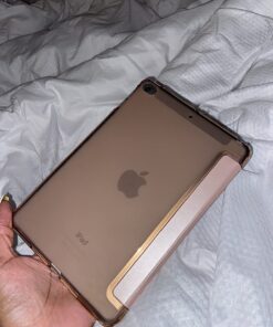 MoKo Case Fit iPad Mini 5 2019 (5th Generation 7.9-inch) iPad Mini 4, Slim Smart Shell Stand Folio Protective Cover with Soft TPU Translucent Frosted Back, Auto Wake/Sleep - Rose Gold 57 71gtXfcNAYL