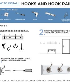 Franklin Brass Double Scroll Hook Assembly Wall Hooks 5-Pack, Gunmetal, FBSCRH5-TDG-C 5 Pack 33 71gtaG8nOKL