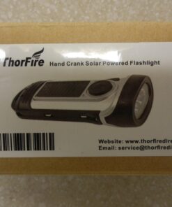ThorFire Solar Flashlight Hand Crank Solar Powered Rechargeable Flashlight IPX6 Waterproof LED Emergency Lights Dynamo Torch Ideal for Camping Outdoor Climbing Backpack Hiking 49 71guCNy99L
