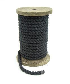 Ravenox Natural Twisted Cotton Rope | Made in The USA | Strong Triple-Strand Cordage for Sports, Décor, Pet Toys, Crafts, Macramé & Indoor Outdoor Use| by The Foot & Diameter (Multiple Color) Black 1/2 Inch x 100 Feet 14 71gvIX f0HL 3