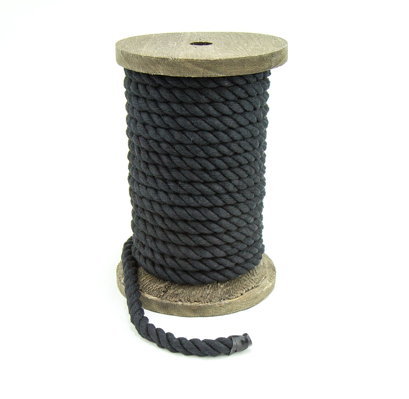 Ravenox Natural Twisted Cotton Rope | Made in The USA | Strong Triple-Strand Cordage for Sports, Décor, Pet Toys, Crafts, Macramé & Indoor Outdoor Use| by The Foot & Diameter (Multiple Color) Black 1/2 Inch x 100 Feet 6 Ravenox Natural Twisted Cotton Rope | Made in The USA | Strong Triple-Strand Cordage for Sports, Décor, Pet Toys, Crafts, Macramé & Indoor Outdoor Use| by The Foot & Diameter (Multiple Color) Black 1/2 Inch x 100 Feet - Image 6