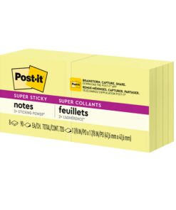 Post-it Super Sticky Notes, 2x2 in, 8 Pads, 2x the Sticking Power, Canary Yellow, Recyclable (622-8SSCY) 16 71gvIv1azxL