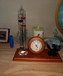 Lily's Home Analog Weather Station, with Galileo Thermometer, Glass Barometer, and Analog Hygrometer, 5 Multi-Colored Spheres (10.5 in x 12 in) 22 71gvTLXjW4L