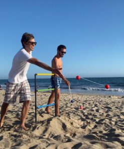 GoSports Ladder Toss Indoor & Outdoor Game Set with 6 Soft Rubber Bolo Balls and Travel Carrying Case - Choose Pro or Classic Classic Ladder Toss 34 71gw XNkoDL