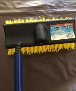 Unger Professional HydroPower 10” Bi-Level Scrub Brush – Compatible with Waterflow Poles, Garage, Driveway, Deck, Concrete Scrub Bi-Level Brush Scrub Brush Head 18 71gw8spgGIL