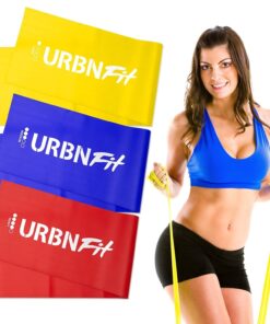 URBNFit Long Fitness Bands (5 Ft) w/Door Anchor - 3 Pack of Resistance Bands for Stretching, Workouts, Rehabilitation 15 71gwBiZNGS