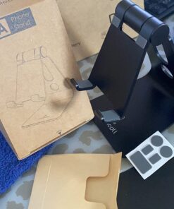 Lamicall Adjustable Cell Phone Stand, Desk Phone Holder, Cradle, Dock, Compatible with iPhone 15, 14, Plus, Pro, Pro Max, 13 12 X XS,4-8" Phones, Office Accessories, All Android Smartphone, Black 39 71gwNzQYeL