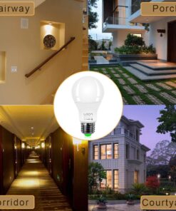 LUXON 5W A19 Radar Detector Dusk to Dawn 50W Equivalent Smart Led Lamp Lighting Indoor Outdoor Motion Sensor Bulb Auto On/Off E26 Base Soft White 2700K 1 2700k Warm White 30 71gwxyP9hGL