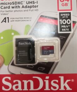 SanDisk 64GB Ultra MicroSDXC UHS-I Memory Card with Adapter - 100MB/s, C10, U1, Full HD, A1, Micro SD Card - SDSQUAR-064G-GN6MA 29 71gx0XHC2VL