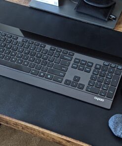 RAPOO Wireless Keyboard and Laser Mouse Combo,Multi Device (Bluetooth 4.0+3.0+2.4G) Keyboard and Mouse Set,Ultra-Slim Computer Keyboard Compact Design for Windows/Android/Mac OS 9900M 20 71gx9z74xL