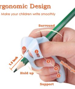 YIYATOO 4 Pieces Pencil Grips Trainer for Both Left-Handed and Right-Handed,School Supplies,Classroom Must Haves,Kids Handwriting Aid Correction Tool 4pcs 5 Fingers Pencil Grippers 7 71gxXCTNfpL