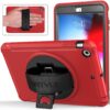 iPad Mini Case, iPad Mini 2 Case, iPad Mini 3 Case, BATYUE Rugged Shockproof Protective Case with 360 Degrees Rotatable Kickstand/Leather Hand Strap for Apple iPad Mini 1st/2nd/3rd Generation (Red) iPad Mini 3rd/2nd/1st Gen 7.9“ Leather Hand Strap (Red) 10 71gxY3rHJRL