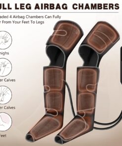 FIT KING Full Leg Massager with Heat, Air Compression Massager for Foot Calf & Thigh Muscle Relaxation and Recovery, Helpful for Pain Relief,Swelling, Edema and RLS, FSA-HSA Approved 25 71gxrZhFK9L