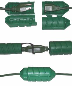 Electriduct Cord Connect Water-Tight Outdoor Lawn Garden Power Extension Housing Cord Lock Protect Holiday Decoration Light Plugs - Green (2 Pack) 2 Pack 8 71gyKajTATL