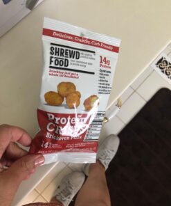 Shrewd Food Protein Puffs, Low Carb Cheese Pizza Puffs, High Protein Crunch, Keto Friendly Snack, Savory Protein Chip, 14g Protein Per Serving, 2g Carbs, Brick Oven Pizza, 8 Pack 38 71gyRvskwnL