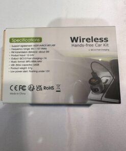 IMDEN Bluetooth 5.0 FM Transmitter for Car, 3.0 Wireless Bluetooth FM Radio Adapter Music Player FM Transmitter/Car Kit with Hands-Free Calling and 2 USB Ports Charger Support USB Drive black 41 71gySKNX8fL