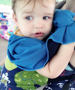 SYOURSELF Cooling Towel, Cooling Towels for Neck,40" x 12"Ice Towel for Instant Cooling Relief, Soft Breathable Chilly Towel, Perfect Yoga, Golf, Sports, Gym, Workout, Athletes Towel (1PC-Blue) Blue 24 71gziU0zmRL