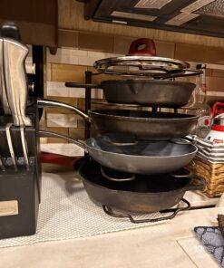 Simple Houseware Cabinet Pantry Pot and Pan Organizer Holder Rack, Bronze 40 71gztOt7vL