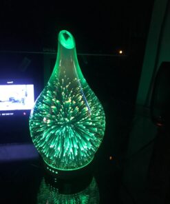Porseme Oil Diffuser 3D Glass Aromatherapy Ultrasonic Humidifier, Air Refresh Auto Shut-Off, Timer Setting, BPA Free for Home Hotel Yoga Leisure SPA Gift 100ml Last 4H C1-100ml Afantty 27 71h pnJE3HL